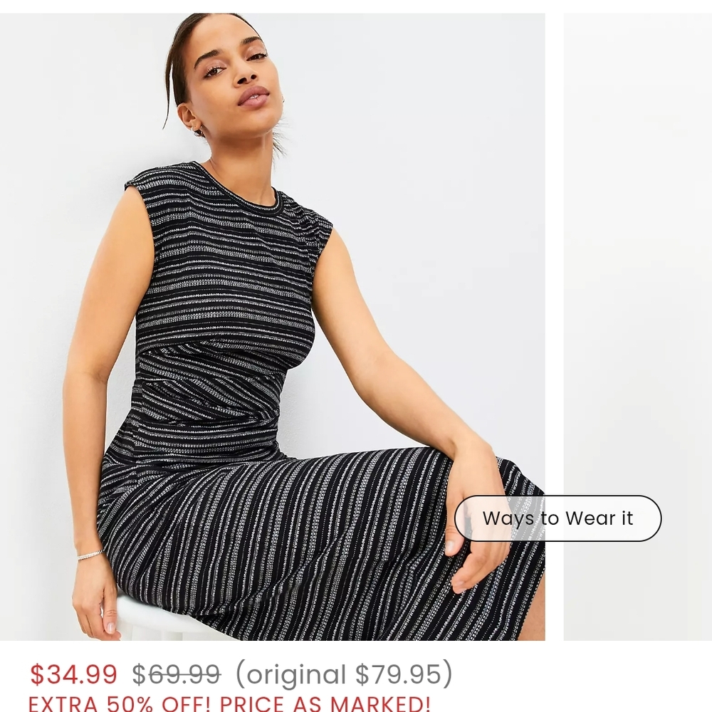 Striped Black and White Dress